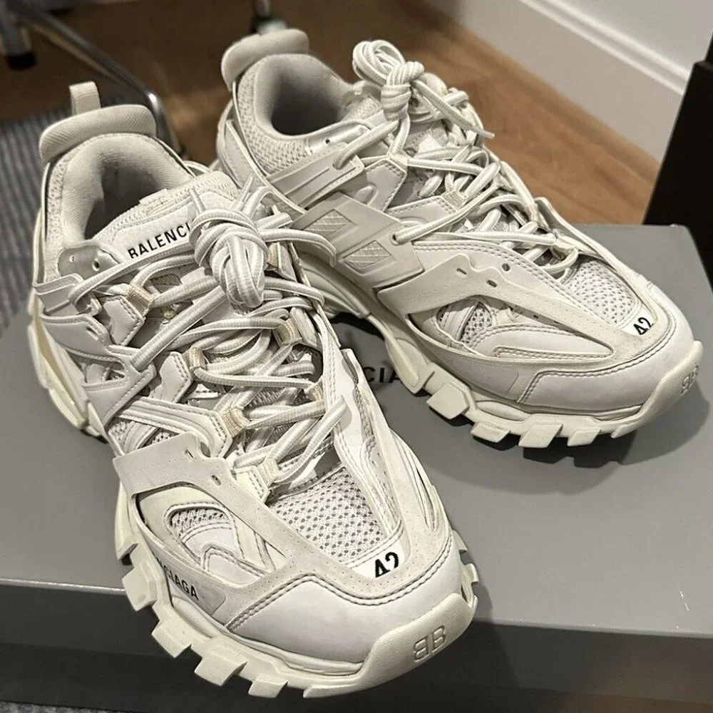 Balenciaga | Shoes | Auth Balenciaga White Track Sneakers 42